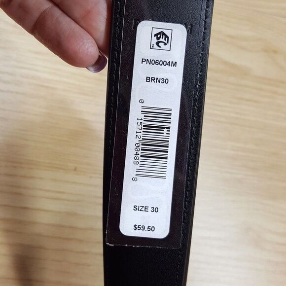 PENGUIN Belt Mens Size 30 Brown Black Reversible Genuine Leather - Picture 2 of 3